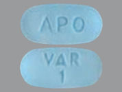 Varenicline Tartrate: This is a Tablet imprinted with APO on the front, VAR  1 on the back.