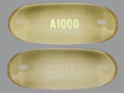 Icosapent Ethyl: Esto es un Cápsula imprimido con A1000 en la parte delantera, nada en la parte posterior, y es fabricado por None.