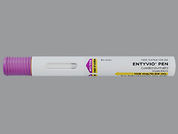 Entyvio Pen: This is a Pen Injector imprinted with nothing on the front, nothing on the back.