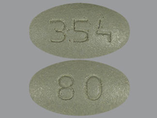 This is a Tablet imprinted with 354 on the front, 80 on the back.
