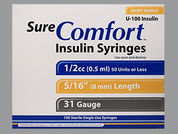 Sure Comfort: Esto es un Jeringa Empty Disposable imprimido con nada en la parte delantera, nada en la parte posterior, y es fabricado por None.