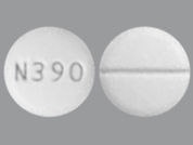 Atenolol W/Chlorthalidone: This is a Tablet imprinted with N 390 on the front, nothing on the back.