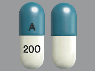 This is a Capsule Er 24 Hr imprinted with A on the front, 200 on the back.