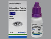 Brimonidine Tartrate: This is a Drops imprinted with nothing on the front, nothing on the back.