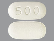Diltiazem 24Hr Er (La): This is a Tablet Er 24 Hr imprinted with 500 on the front, nothing on the back.