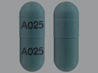 This is a Capsule Er Triphasic 24hr imprinted with A025 on the front, A025 on the back.