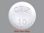 Children'S Zyrtec: This is a Tablet Chewable imprinted with CTZ  10 on the front, nothing on the back.