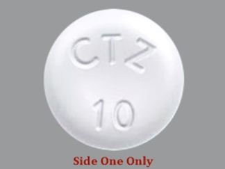 This is a Tablet Chewable imprinted with CTZ  10 on the front, nothing on the back.