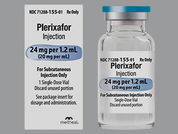 Plerixafor: This is a Vial imprinted with nothing on the front, nothing on the back.