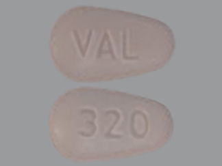 This is a Tablet imprinted with 320 on the front, VAL on the back.