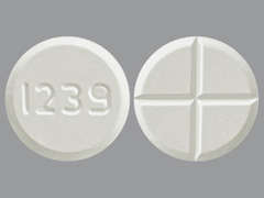 Esto es un Tableta blanco redondo imprimido con 1239 en la parte delantera, nada en la parte posterior, y es fabricado por VIONA PHARMACEU.