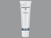 Dapsone: Esto es un Gel blanco imprimido con nada en la parte delantera, nada en la parte posterior, y es fabricado por AMNEAL PHARMACE.