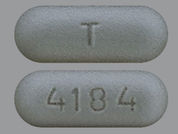 Pazopanib Hcl: This is a Tablet imprinted with T on the front, 4184 on the back.