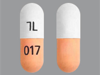 This is a Capsule Er 24 Hr imprinted with logo on the front, 017 on the back.