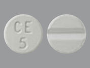 Griseofulvin: Esto es un Tableta imprimido con CE  5 en la parte delantera, nada en la parte posterior, y es fabricado por None.