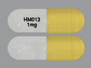 Fruzaqla: This is a Capsule imprinted with HM013  1mg on the front, nothing on the back.