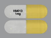 Fruzaqla: Esto es un Cápsula imprimido con HM013  1mg en la parte delantera, nada en la parte posterior, y es fabricado por None.