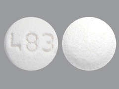 This is a white round Tablet imprinted with 483 on the front, nothing on the back, and is manufactured by ZYDUS PHARMACEU.