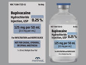 Bupivacaine Hcl: This is a Vial imprinted with nothing on the front, nothing on the back.