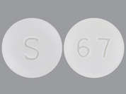 Bisoprolol Fumarate: Esto es un Tableta blanco redondo imprimido con S en la parte delantera, 6 7 en la parte posterior, y es fabricado por SOLCO HEALTHCAR.