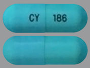 Doxycycline Hyclate: Esto es un Cápsula imprimido con CY en la parte delantera, 186 en la parte posterior, y es fabricado por None.