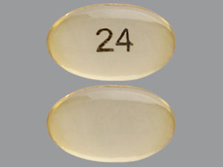 This is a Capsule imprinted with 24 on the front, nothing on the back.