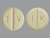 Venlafaxine Hcl: This is a peach round Tablet imprinted with T V on the front, 1 K on the back, and is manufactured by TEVA USA.