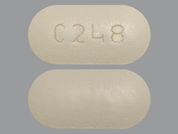 Darunavir: This is a Tablet imprinted with C248 on the front, nothing on the back.