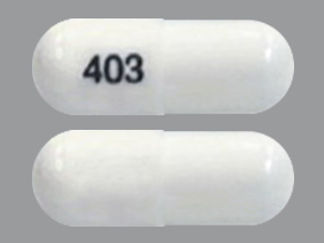 This is a Capsule imprinted with 403 on the front, nothing on the back.