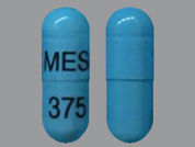 Mesalamine Er: This is a Capsule Er 24 Hr imprinted with MES on the front, 375 on the back.