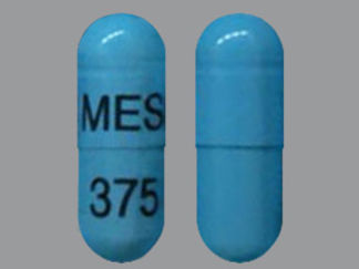 This is a Capsule Er 24 Hr imprinted with MES on the front, 375 on the back.