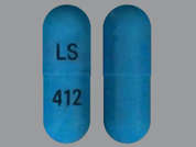 Nitrofurantoin: This is a Capsule imprinted with LS on the front, 412 on the back.