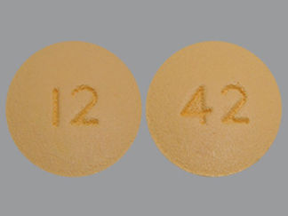 This is a Tablet imprinted with 12 on the front, 42 on the back.