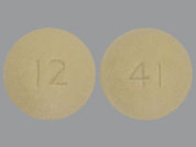 Sitagliptin: This is a Tablet imprinted with 12 on the front, 41 on the back.