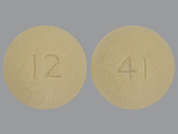 Sitagliptin: This is a pale yellow round Tablet imprinted with 12 on the front, 41 on the back, and is manufactured by ZYDUS PHARMACEU.