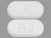 Ezetimibe: This is a Tablet imprinted with I on the front, 83 on the back.