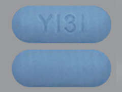 Esto es un Tableta azul oblongo imprimido con Y131 en la parte delantera, nada en la parte posterior, y es fabricado por CHARTWELL RX LL.