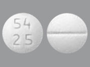 Methadone Hcl: This is a Tablet imprinted with 54  25 on the front, nothing on the back.