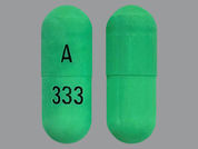 Clidinium W/Chlordiazepoxide: This is a Capsule imprinted with A on the front, 333 on the back.