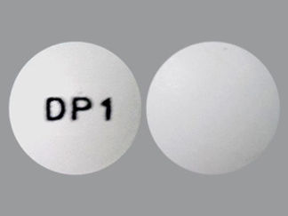 Esto es un Tableta Dr imprimido con DP  1 en la parte delantera, nada en la parte posterior, y es fabricado por None.
