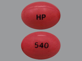 This is a Capsule imprinted with HP on the front, 540 on the back.