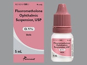 Fluorometholone: This is a Suspension Drops imprinted with nothing on the front, nothing on the back.