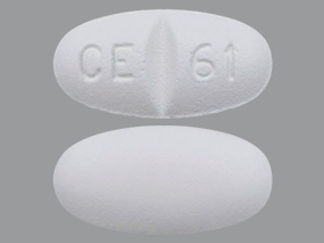 This is a Tablet imprinted with CE 61 on the front, nothing on the back.