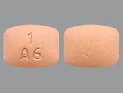 Famotidine: This is a Tablet imprinted with 1  A6 on the front, nothing on the back.