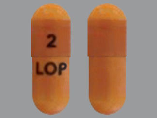 This is a Capsule imprinted with 2 on the front, LOP on the back.