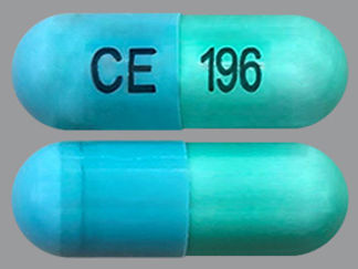 This is a Capsule imprinted with CE on the front, 196 on the back.