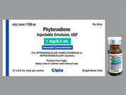 Phytonadione: This is a yellow Vial imprinted with nothing on the front, nothing on the back, and is manufactured by CIPLA USA, INC..