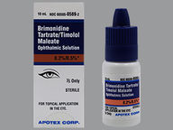 Gotas de 0.2%-0.5% (package of 15.0) de Brimonidine Tartrate-Timolol