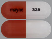 Diltiazem Er: This is a Capsule Er 12 Hr imprinted with mayne on the front, 328 on the back.