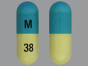 Clomipramine Hcl: This is a aqua blue oblong Capsule imprinted with M on the front, 38 on the back, and is manufactured by MICRO LABS USA,.